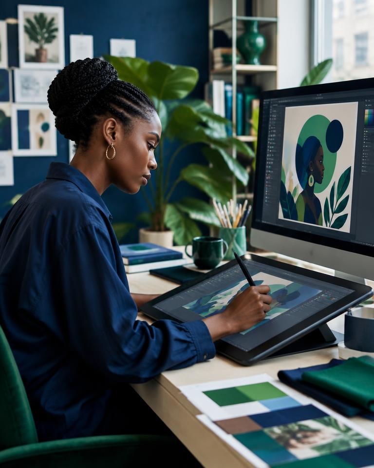 Graphic Designer professional at work
