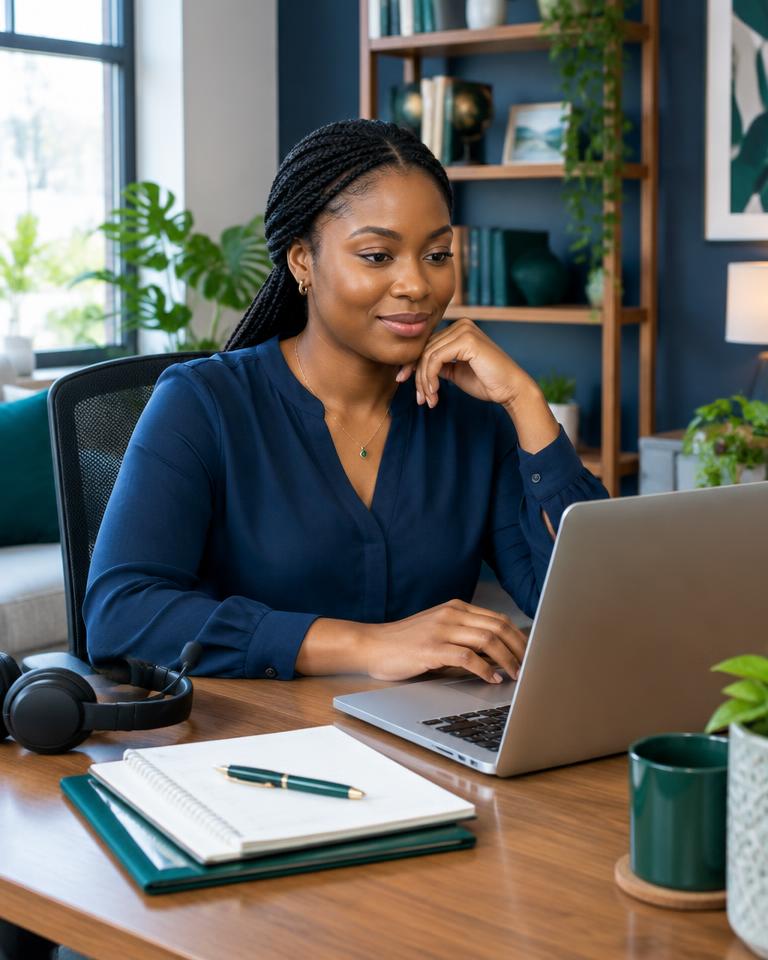 Virtual Assistant professional at work